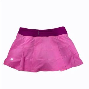 Lululemon pace rival skirt II skort pink paradise